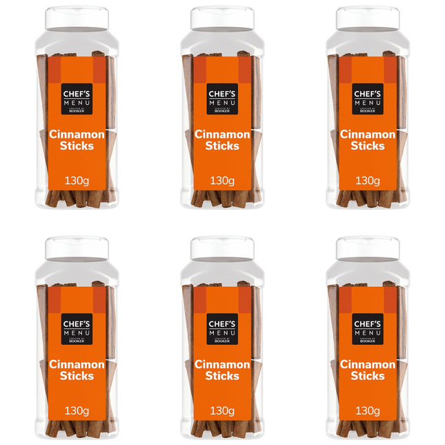 Chef's Menu Cinnamon Sticks wholesale case containing 6 x 130g catering packs
