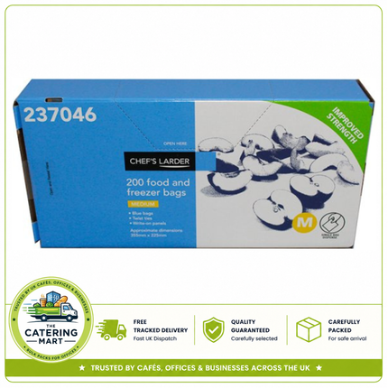 Chef's Larder 200 Medium Food and Freezer Bags wholesale pack