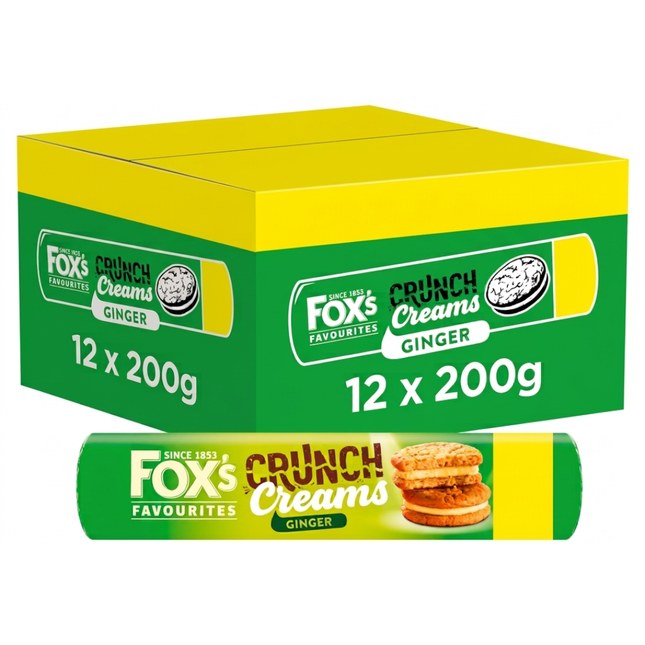 Fox's Ginger Crunch Creams 12 x 200g | Bulk Price Marked Biscuits