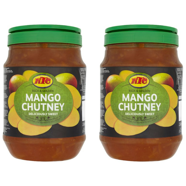 KTC Mango Chutney wholesale case containing 2 x 2.6kg catering jars