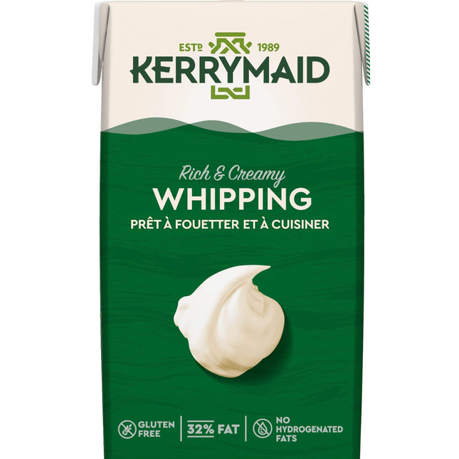 Kerrymaid Whipping UHT Cream 1L carton for wholesale catering and professional kitchens