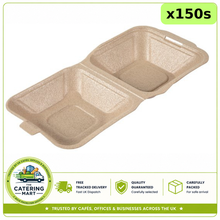 HP6 Infinity Large Meal Boxes 150 pack for takeaway meals and foodservice packaging