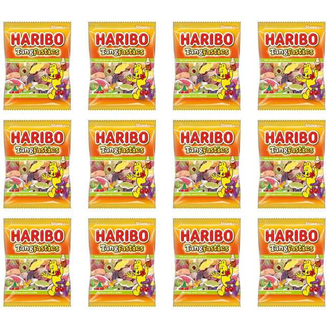 HARIBO Tangfastics Fizzy Jelly Sweets 12 x 160g | Wholesale Sour Sweets