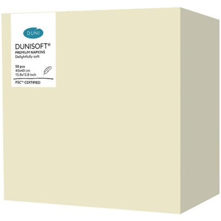 Duni Dunisoft premium napkins 50 pack, soft disposable napkins for wholesale catering and hospitality