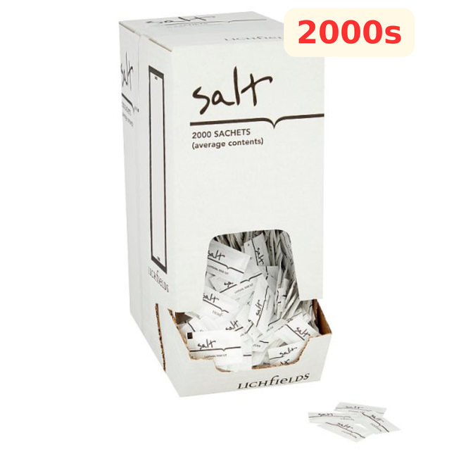 Lichfields Salt 2000 individual sachets wholesale catering pack