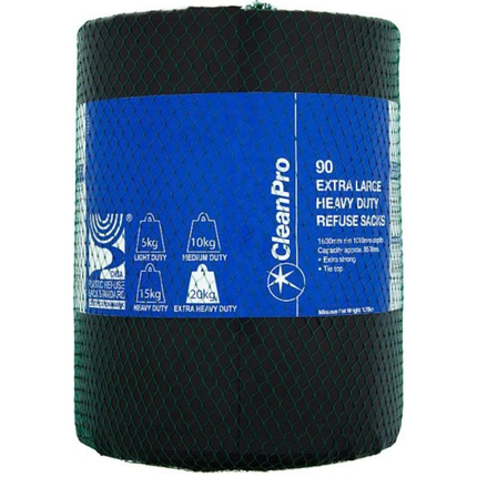 CleanPro Extra Large Heavy Duty Refuse Sacks 90pcs bulk wholesale