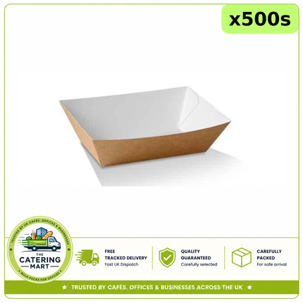 Value Choice Boat Trays 500pcs 190 x 150 x 40mm | Bulk Wholesale