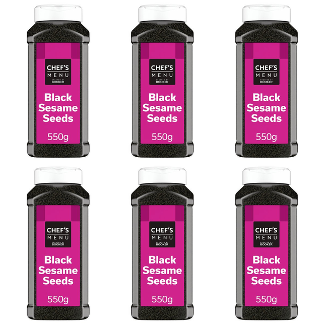 Chef's Menu Black Sesame Seeds wholesale case containing 6 x 550g catering packs