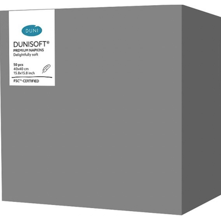 Duni Dunisoft premium napkins 50 pack, soft disposable napkins for wholesale catering and hospitality