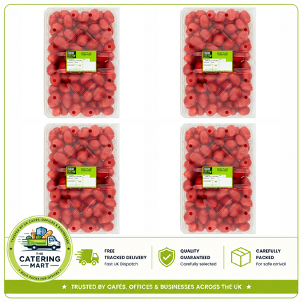 Farm Fresh Baby Plum Tomatoes wholesale case containing 4 x 1.5kg packs of fresh sweet tomatoes