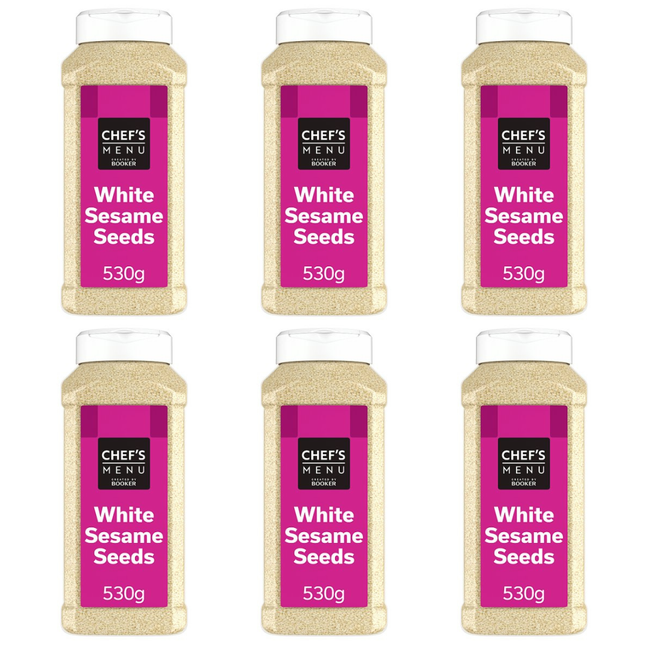 Chef's Menu White Sesame Seeds wholesale case containing 6 x 530g catering packs