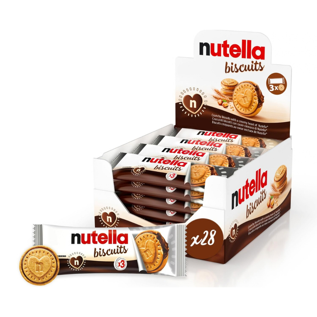 Nutella Crunchy Biscuits 28 x 3 Pack | Bulk Nutella Biscuit Snacks
