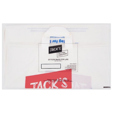 Jack's 25 Flexi Bags for Life reusable carrier bags wholesale pack