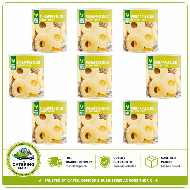 Summer Pride Pineapple Slices in Light Syrup wholesale case containing 12 x 825g cans
