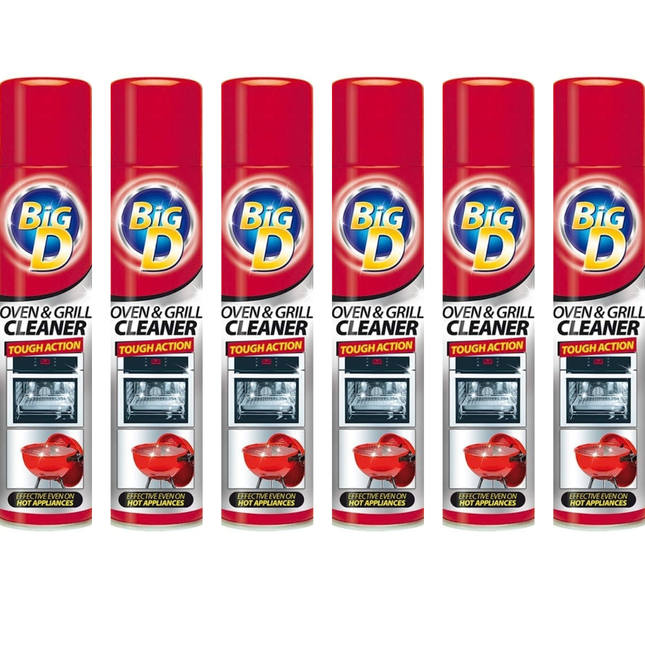 Big D Oven Cleaner 300ml containers supplied in a wholesale case of 6 for kitchen cleaning