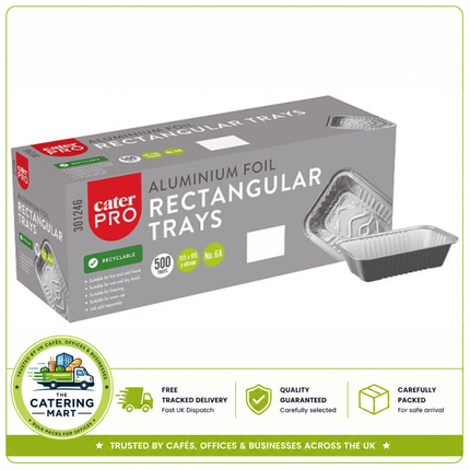 CaterPro 500 Aluminium Foil Rectangular Trays | Bulk Wholesale Food Packaging