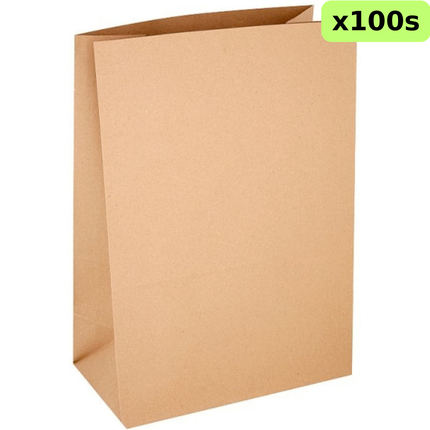 FyNite X-Large Brown Block Bottom Grab Bags 310x160x440mm 100pcs | Wholesale