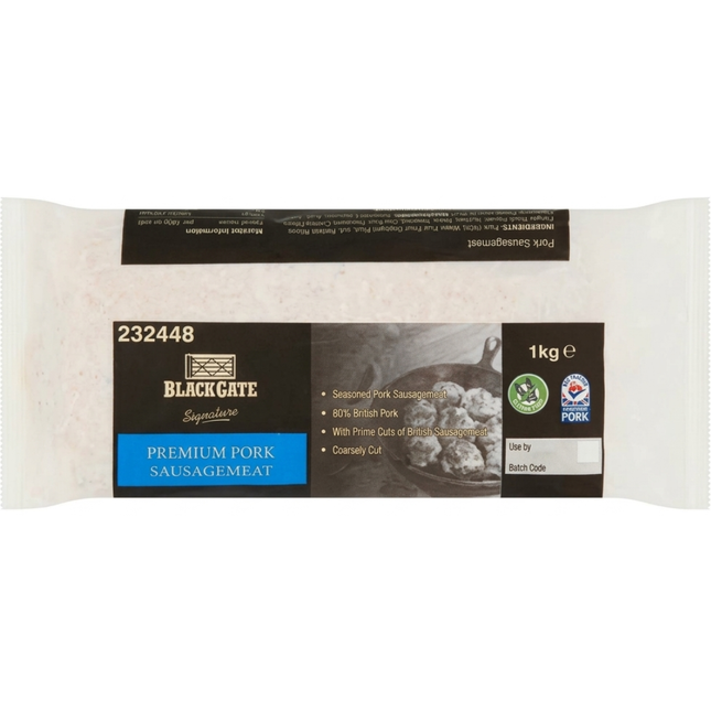 Blackgate Signature Premium Pork Sausagemeat 1kg pack for wholesale catering