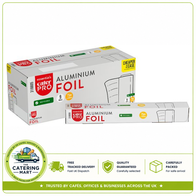CaterPro Essentials Aluminium Foil Roll 75m x 45mm wholesale
