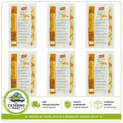 Peka Freshline Potato Wedges with Rosemary wholesale case containing 6 x 2kg packs of seasoned potato wedges for catering and foodservice