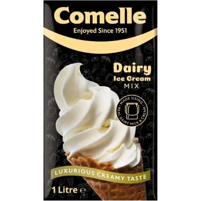 Comelle Dairy Ice Cream Mix 1 litre ready to use soft serve base for catering
