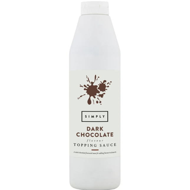 Simply Dark Chocolate Flavour Topping Sauce 1kg for cafés and catering