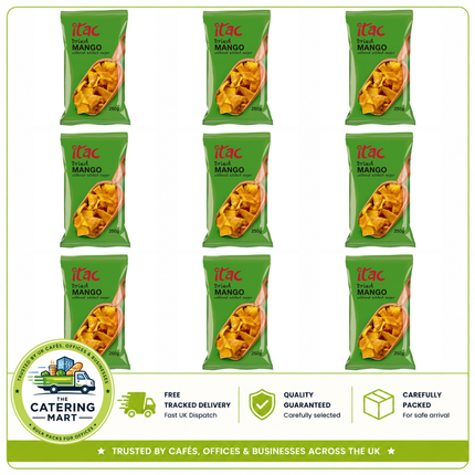 Itac Dried Mango wholesale case containing 9 x 250g packs of sweet chewy dried mango