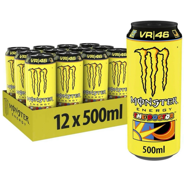 Monster Energy The Doctor citrus energy drink wholesale case containing 12 x 500ml cans.