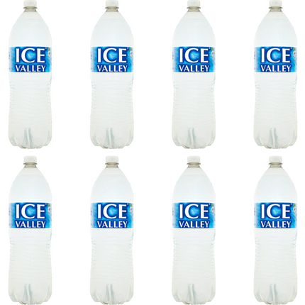 ICE VALLEY Still Spring Water wholesale case containing 8 x 2-litre bottles.