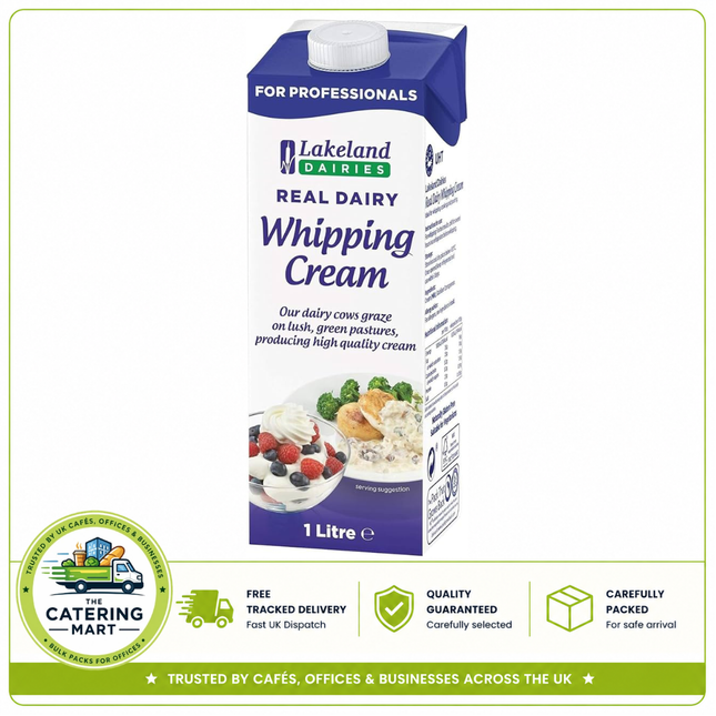 Lakeland Dairies Real Dairy Whipping Cream 1L wholesale catering cream