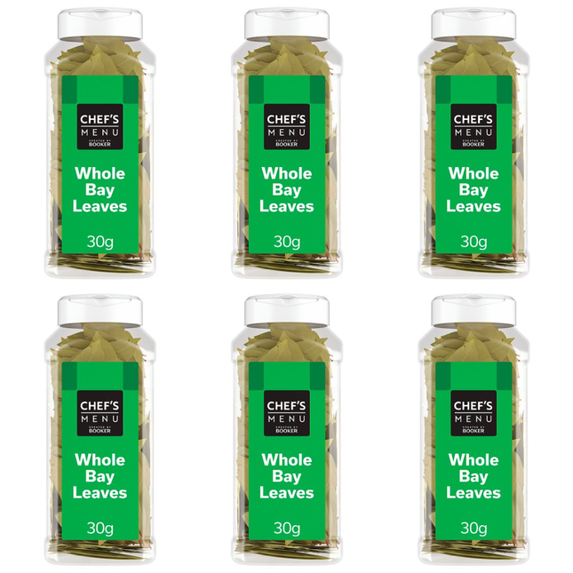 Chef's Menu Whole Bay Leaves wholesale case containing 6 x 30g catering packs