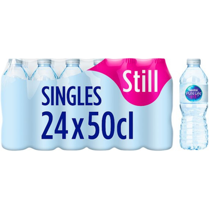 Nestlé Pure Life Still Spring Water wholesale case containing 24 x 500ml bottles.