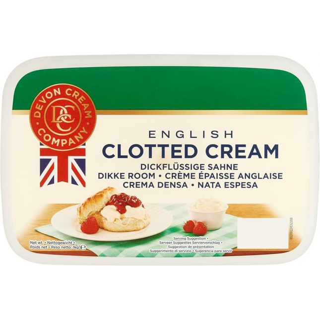 Devon Cream Company English Clotted Cream 1kg for wholesale catering and afternoon tea