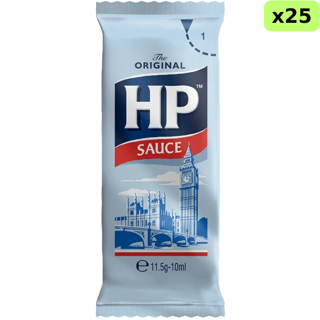 The Original Brown Sauce Sachets 25 x 11.5g individual catering sauce portions for takeaway and hospitality