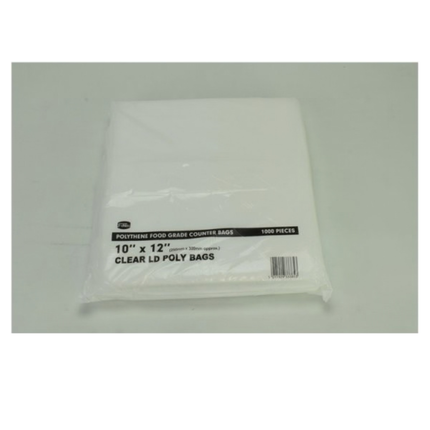FyNite Clear Food Grade Polythene Counter Bags 1000pcs 10 x 12 inch