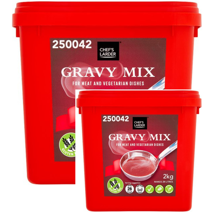 Chef's Larder Gravy Mix for Meat and Vegetarian Dishes wholesale case containing 2 x 2kg packs for roast meats, sausages, pies, vegetables and professional kitchens