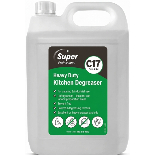Super Professional Kitchen Degreaser 5 litre container for commercial kitchens and catering businesses