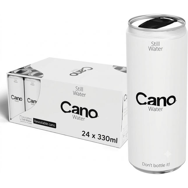 CanO Water Still Spring Water 330ml aluminium cans, wholesale case of 24.
