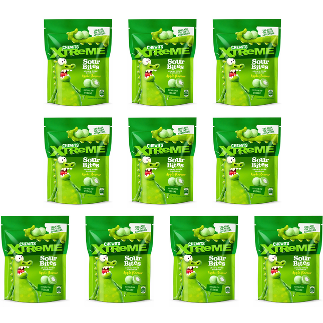 Chewits Xtreme Apple Sour Bites 10 x 115g | Wholesale Sour Sweets