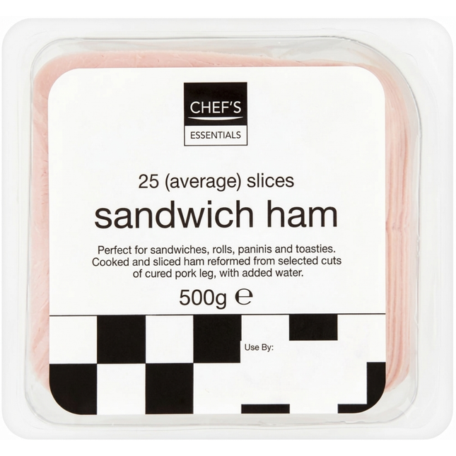 Chef's Essentials Sandwich Ham Slices 500g wholesale cooked ham