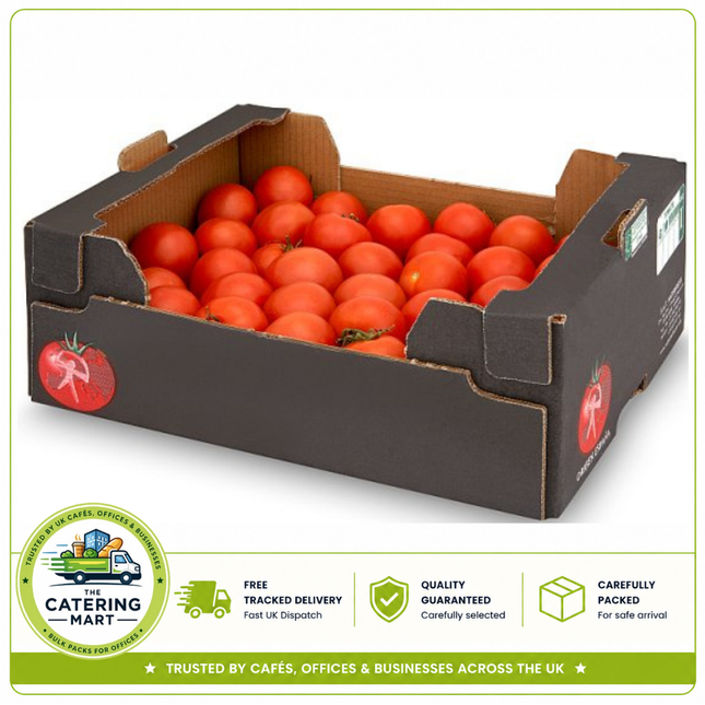 Farm Fresh Salad Tomatoes 6kg wholesale pack of fresh juicy tomatoes for salads, sandwiches, burgers, pizzas and catering