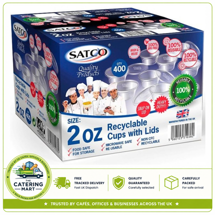 SATCO Micro Round Pots 2oz 400 pack for sauces dips and condiments