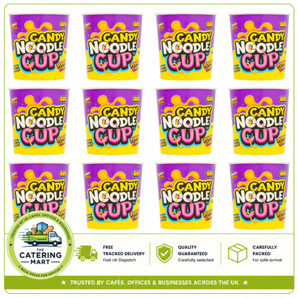 Johny Bee Candy Noodle Cup 12 x 65g wholesale display box of novelty gummy noodle sweets
