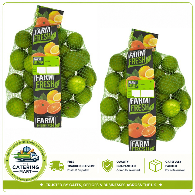 Farm Fresh Limes wholesale case containing 2 x 2kg packs of fresh whole limes