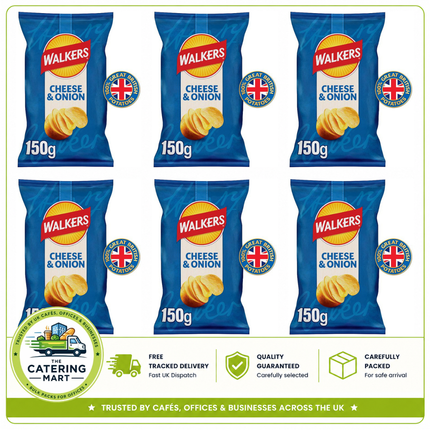 Walkers Cheese & Onion Sharing Crisps 6 x 150g wholesale case