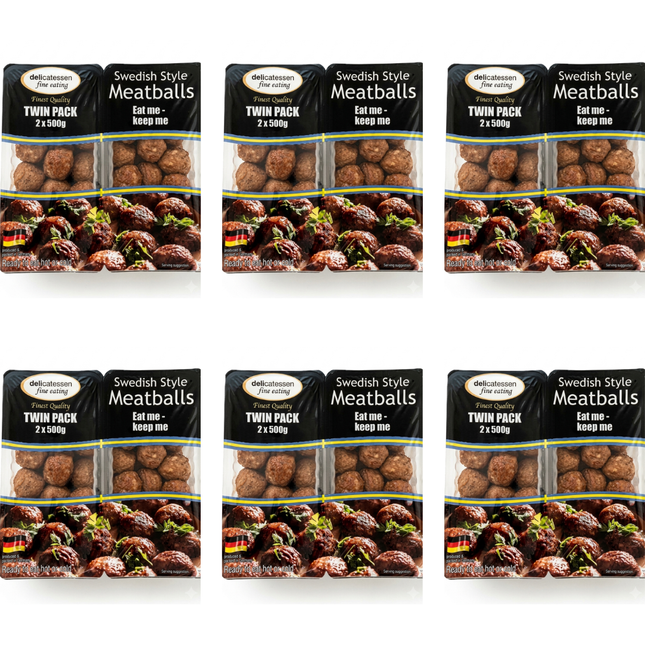 Delicatessen Swedish Style Meatballs Twin Pack 6 x 1kg wholesale