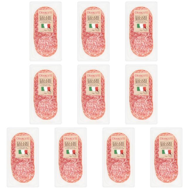 Charcuti Salami Milano 10 x 70g wholesale Italian salami slices