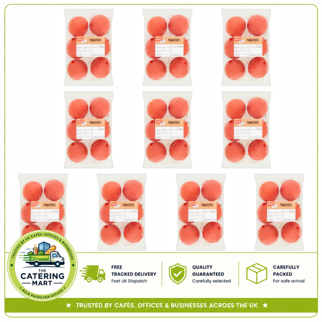 Jack's Salad Tomatoes 10 x 6 Pack 300g containing 60 fresh salad tomatoes, 3kg total, for catering and food preparation
