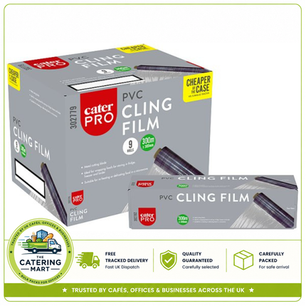 CaterPro PVC Cling Film 300m x 300mm | Catering Food Wrap | Wholesale