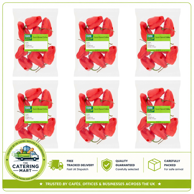 Farm Fresh Scotch Bonnet Chillies 6 x 150g bulk wholesale fresh Scotch Bonnet peppers